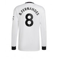 Manchester United Bruno Fernandes #8 Fotballklær Bortedrakt 2022-23 Langermet